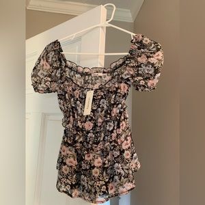 Francesca’s Floral Blouse